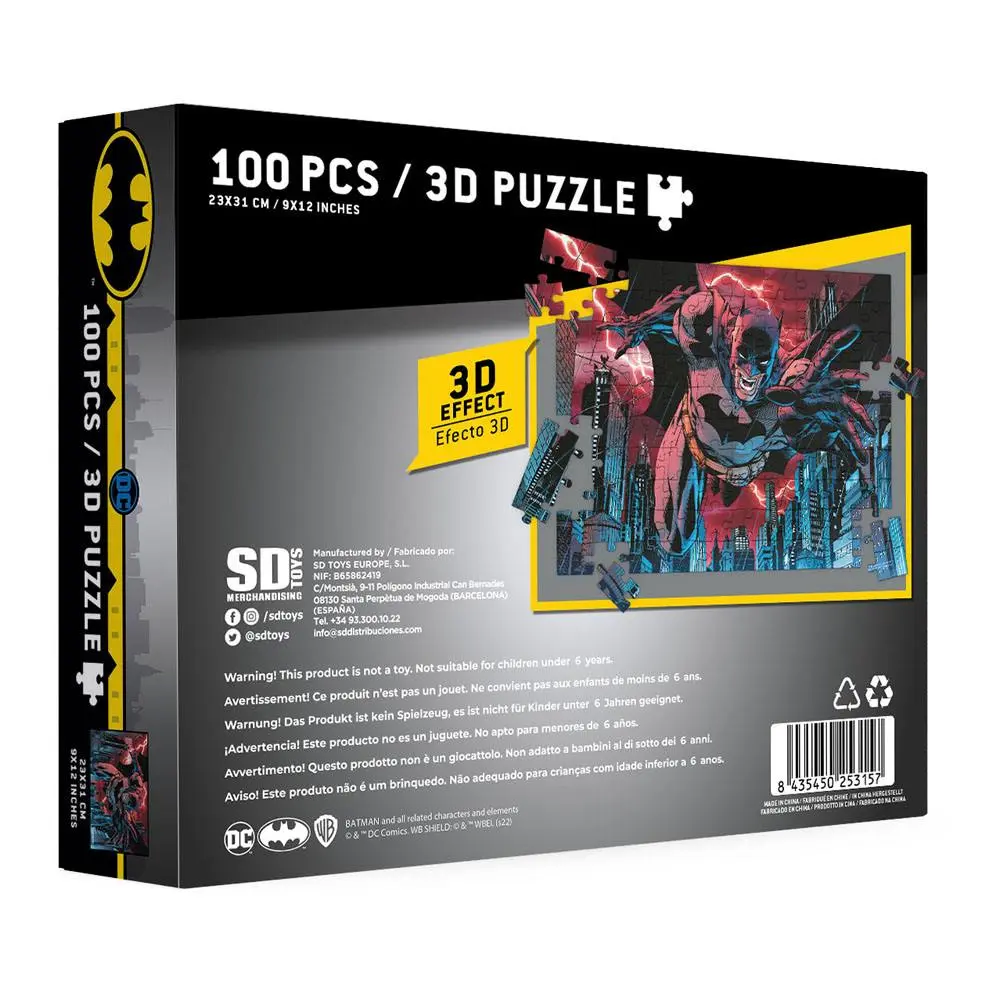 Puzzle DC Comics cu efect 3D Batman Urban Legend (100 de piese) poza produsului
