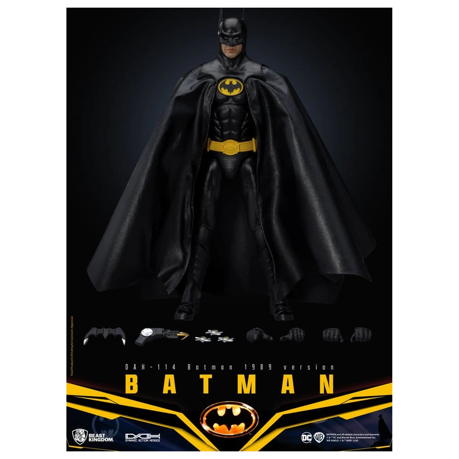 DC Comics Dynamic 8ction Heroes figurina de actiune Batman 1989 Standard Version 21 cm poza produsului