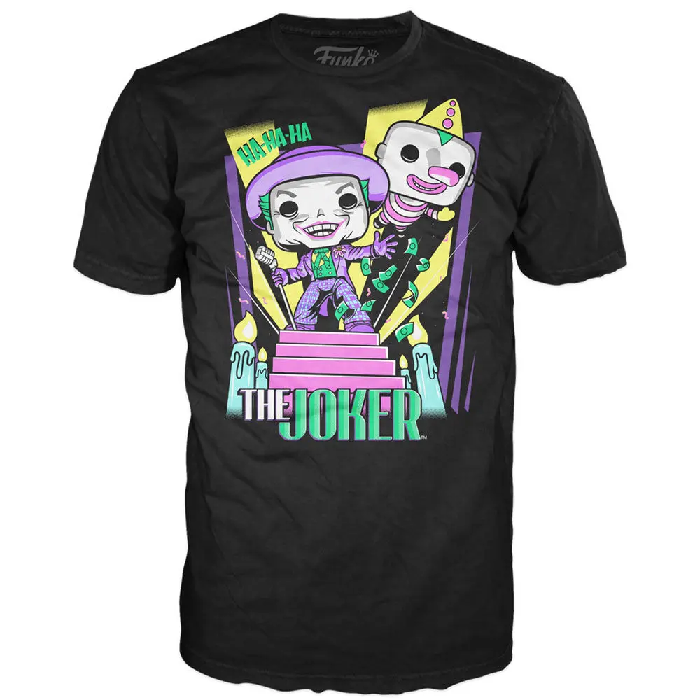 Figurină Funko POP DC Comics & cutie tricou Batman 89 Joker cu difuzor poza produsului