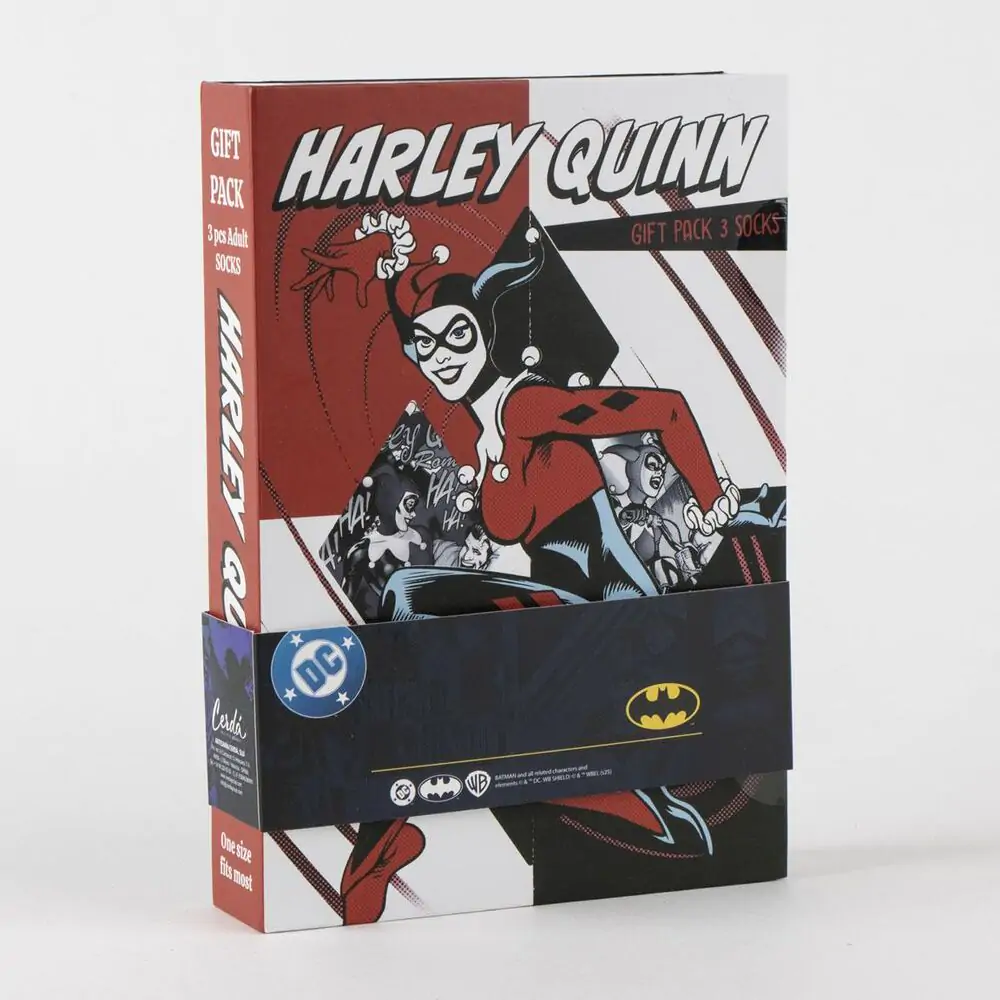 DC Comics Harley Quinn pachet 3 șosete pentru adulți poza produsului