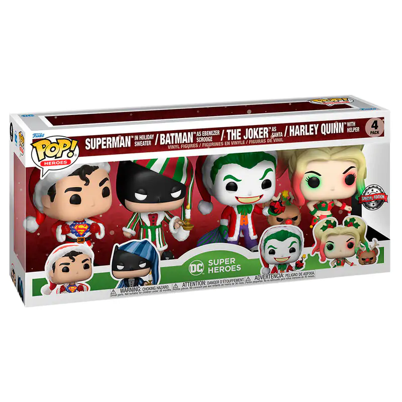 DC Comics POP! Heroes Vinyl Figurina 4-Pachet de sarbatori 9 cm poza produsului