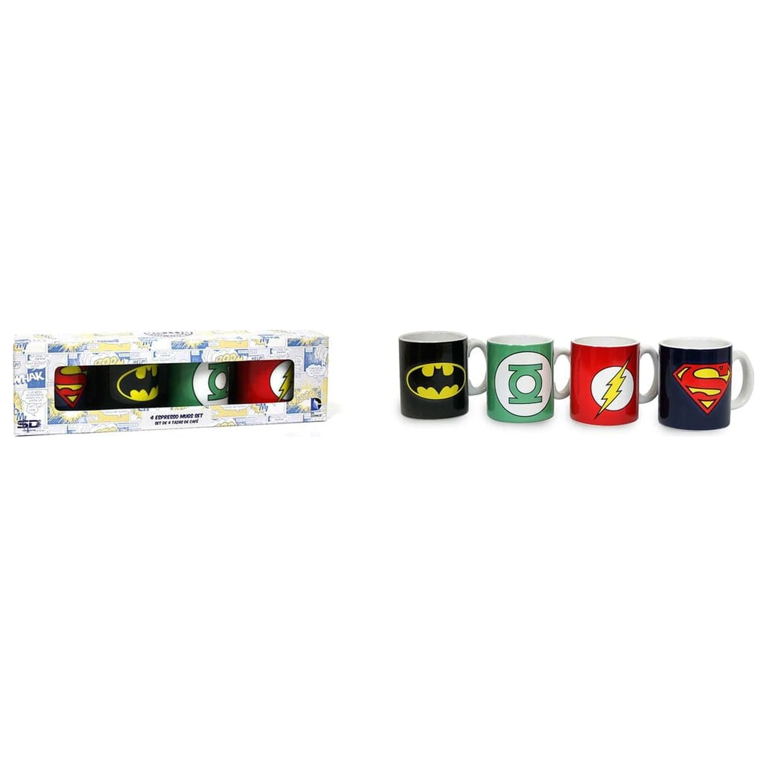 DC Comics Ceramic Mini Căni de cafea Logos 8 cm Set poza produsului