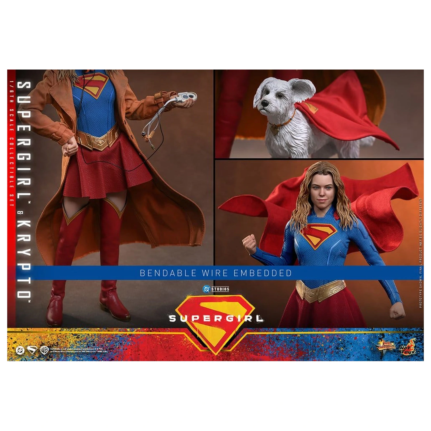 DC Comics Movie Masterpiece set figurine de acțiune Supergirl & Krypto 28 cm poza produsului