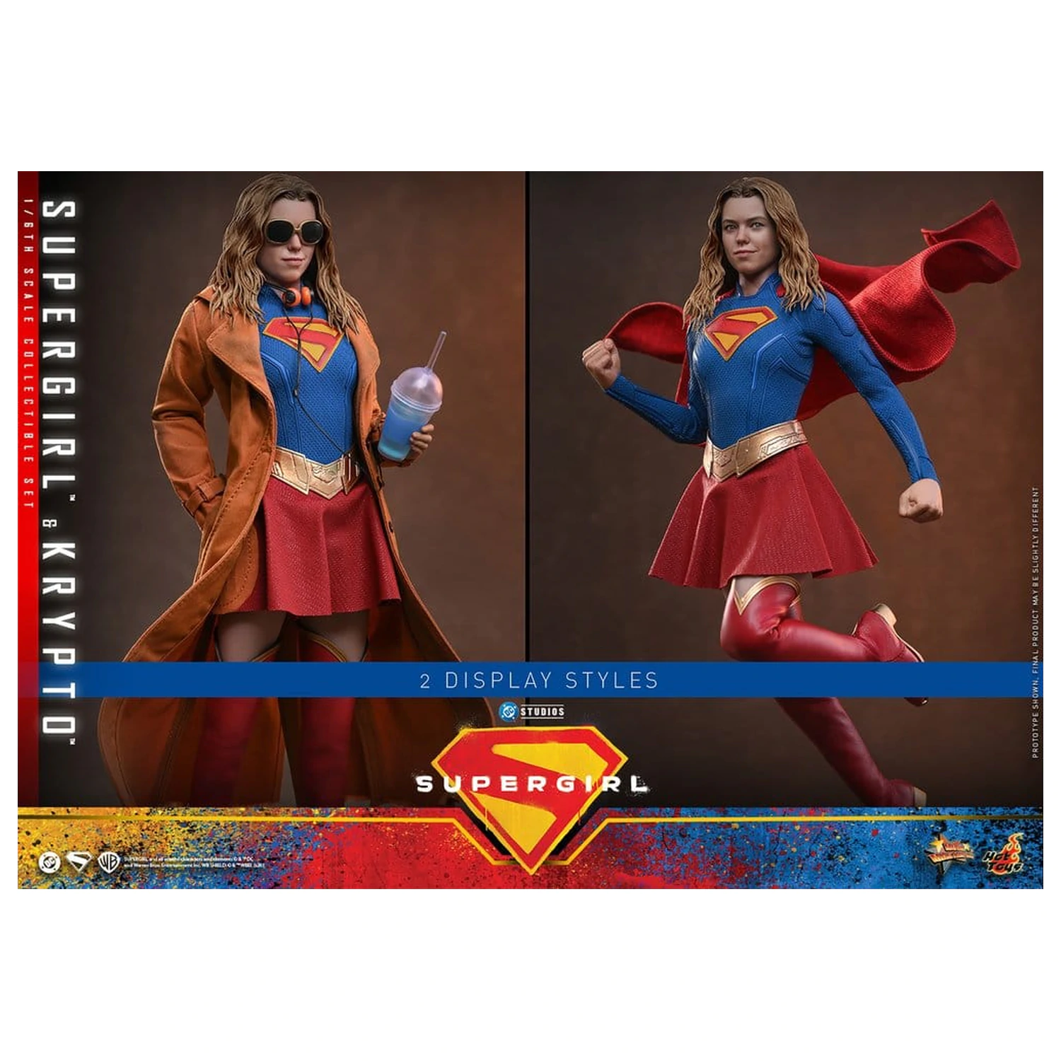 DC Comics Movie Masterpiece set figurine de acțiune Supergirl & Krypto 28 cm poza produsului