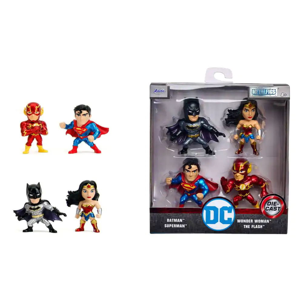 DC Comics Nano Metalfigs Figurina Mini Diecast Pachet de 4 Valul 1 4 cm poza produsului