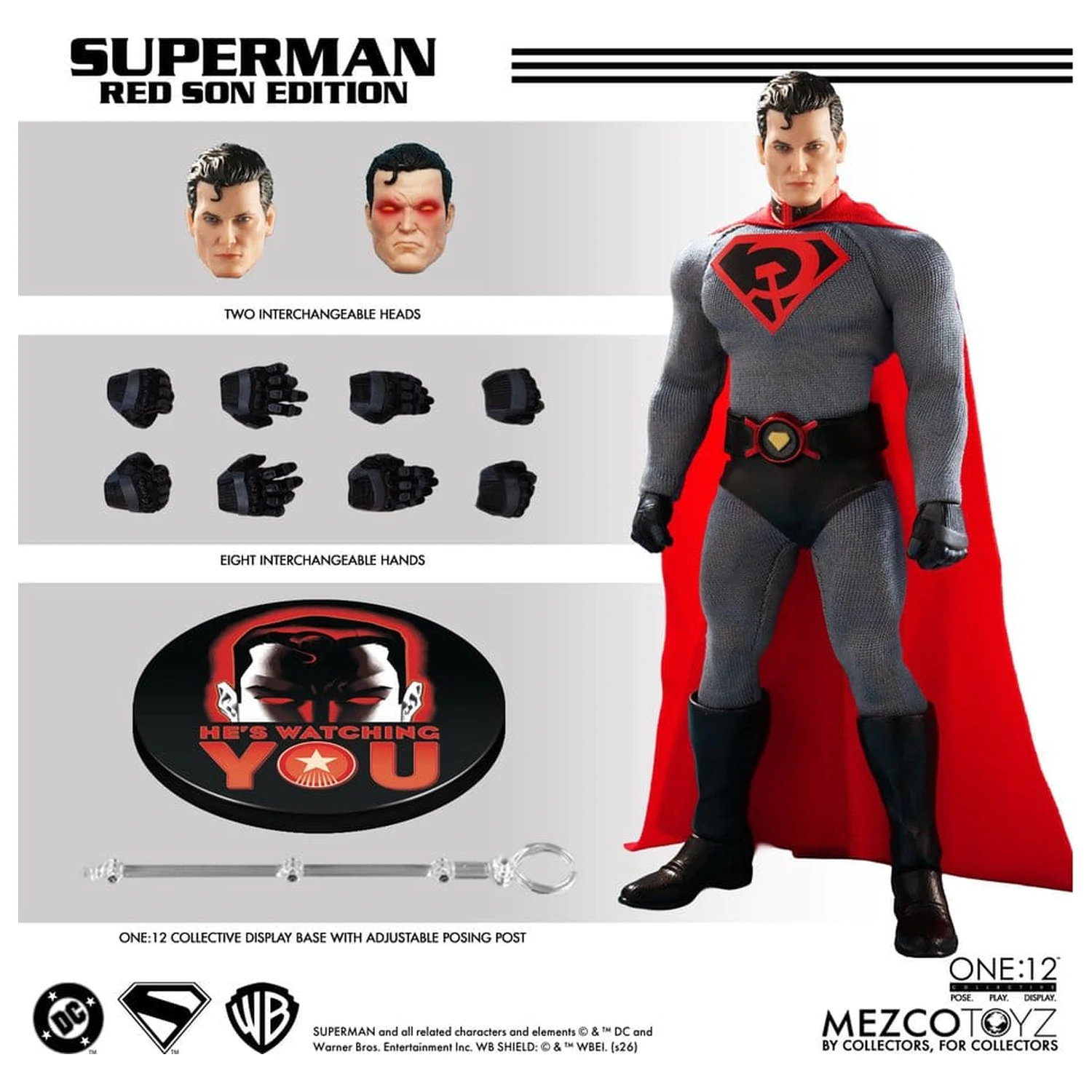 DC Comics One:12 Collective Figurina de actiune 1/12 Superman: Red Son 17 cm poza produsului