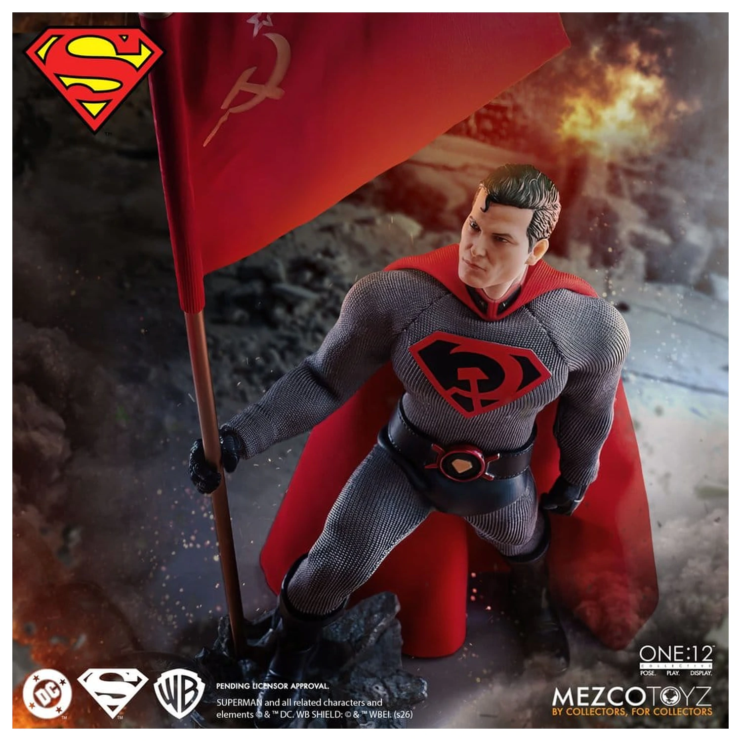 DC Comics One:12 Collective Figurina de actiune 1/12 Superman: Red Son 17 cm poza produsului