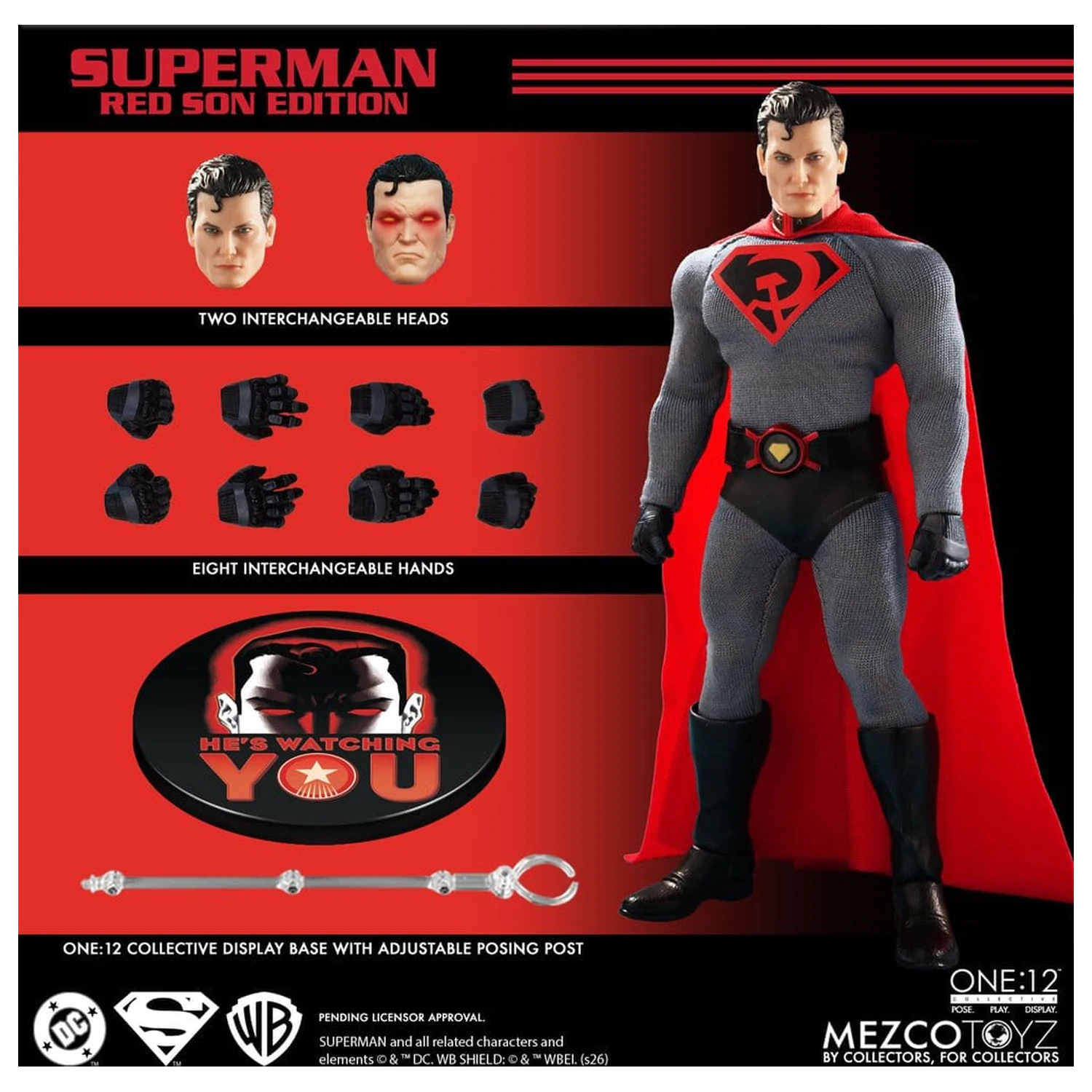DC Comics One:12 Collective Figurina de actiune 1/12 Superman: Red Son 17 cm poza produsului