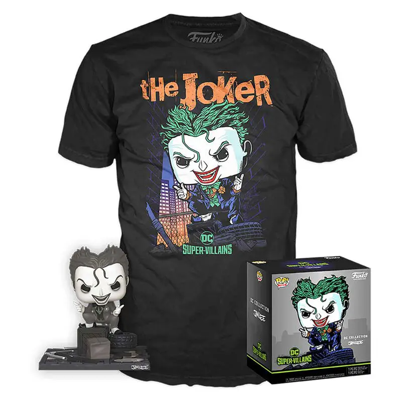 DC Comics figurină & tricou box Jim Lee Joker poza produsului