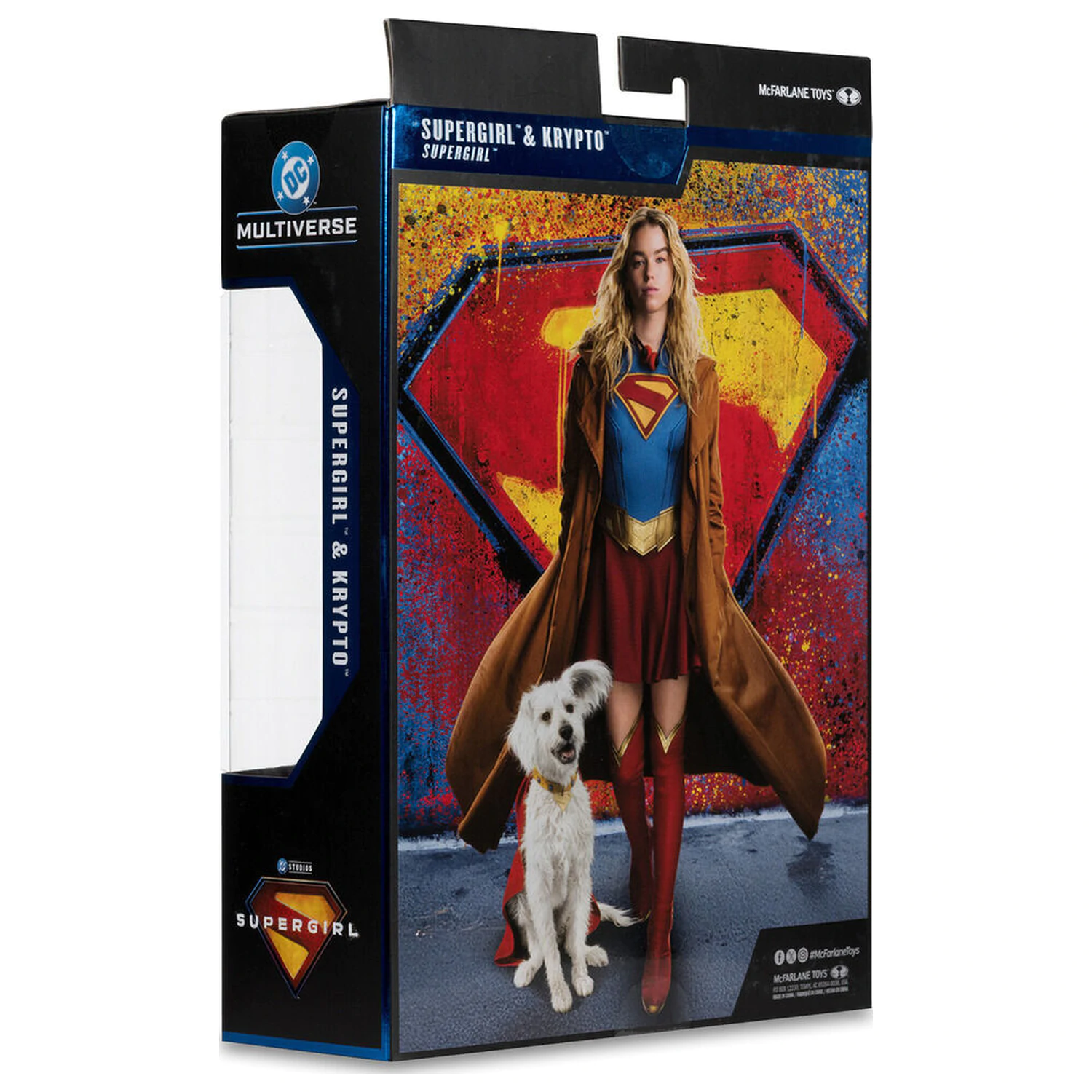 DC Comics Supergirl Deluxe Theatrical Edition Gold Label Collection Supergirl & Puppy Kripto figurina 18cm poza produsului