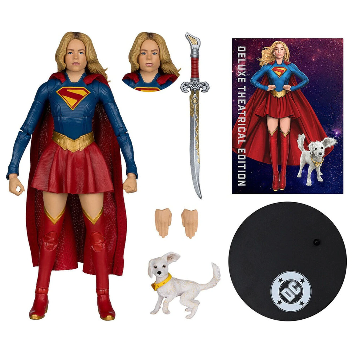 DC Comics Supergirl Deluxe Theatrical Edition figurina Supergirl & Puppy Krypto de 18cm poza produsului
