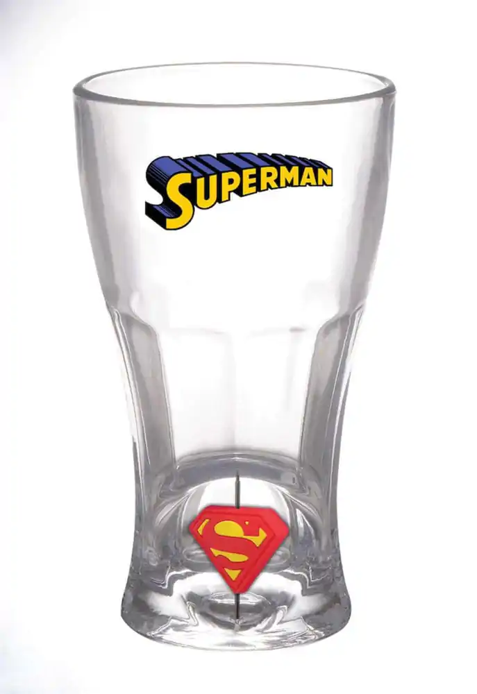 DC Comics Glass Superman Rotating 3D Logo Rotativ din sticlă poza produsului
