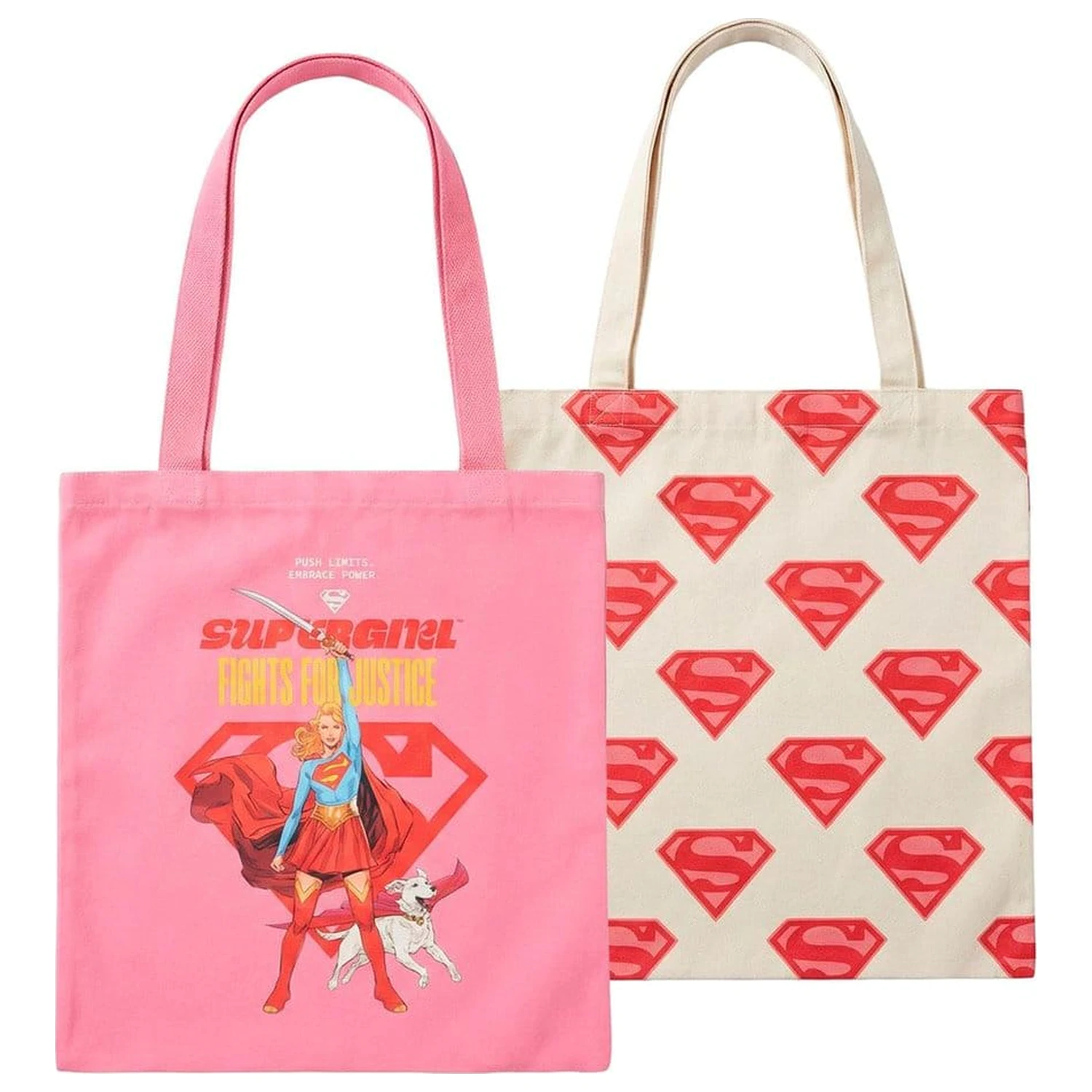 DC Comics Tote Bags Pungi Tote 2-Pack Superman Supergirl poza produsului