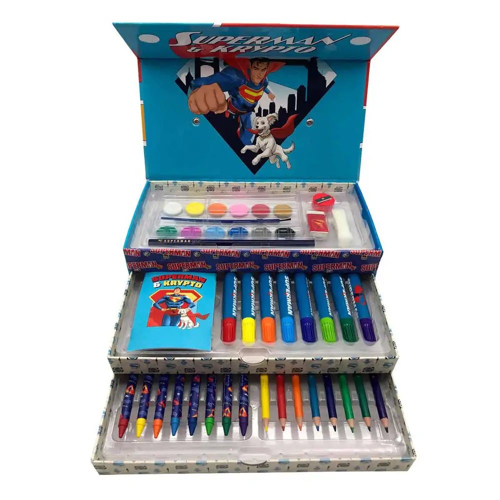 DC Comics Superman Trusa de papetarie de colorat poza produsului