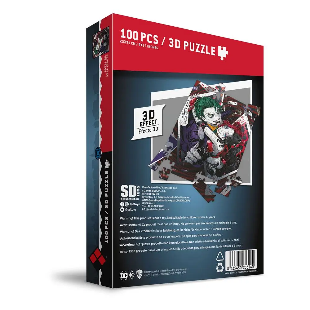 DC Comics Puzzle cu Efect 3D The Joker & Harley Quinn Manga (100 piese) poza produsului