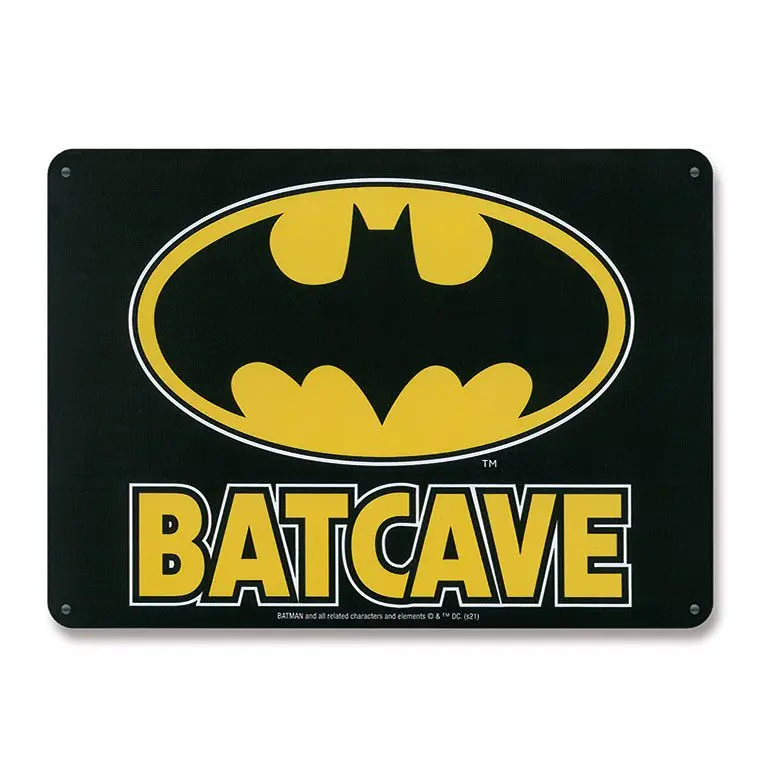 Tablă metalică DC Comics Batcave 15 x 21 cm poza produsului