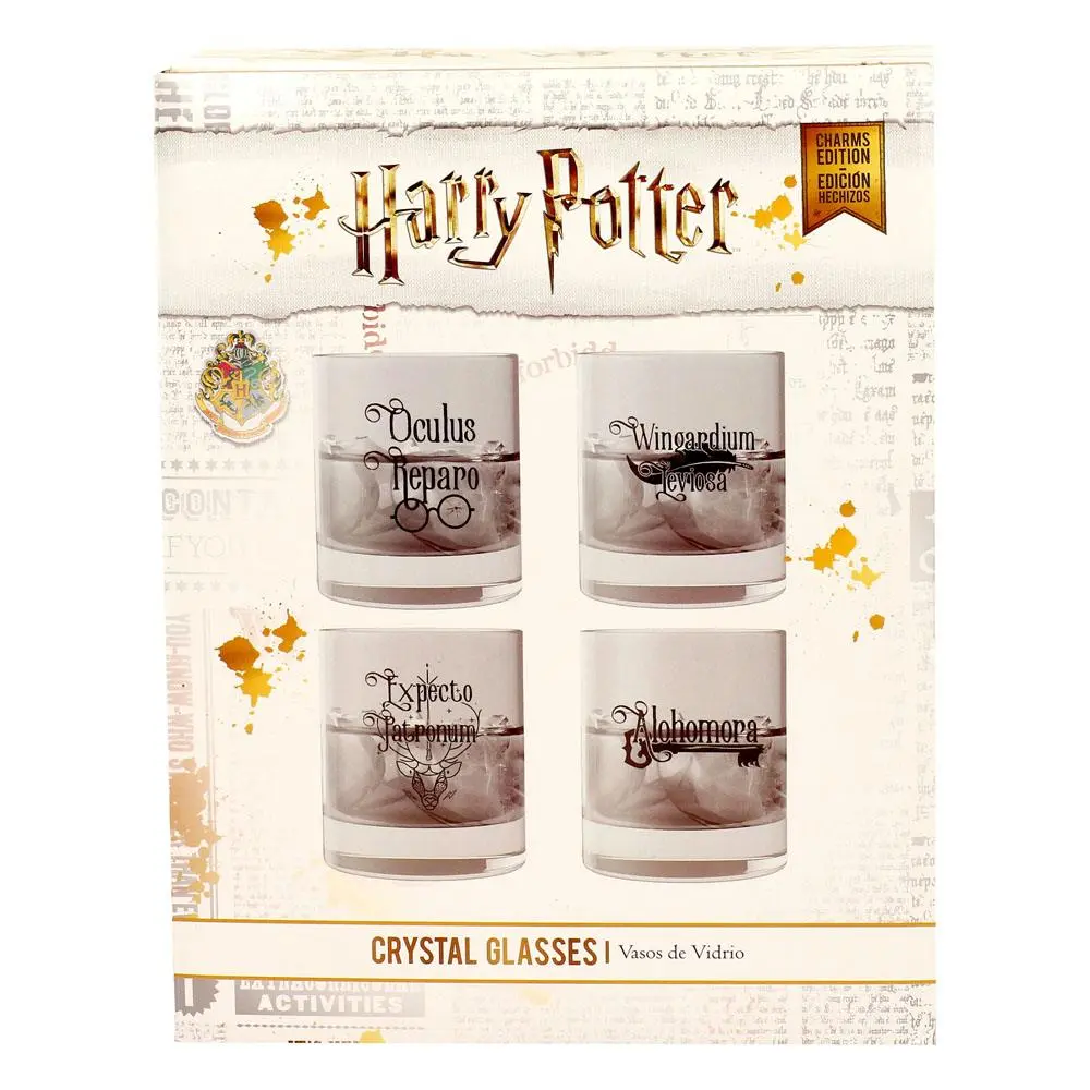 Harry Potter Pahare de cristal Set de 4 Vrăji poza produsului