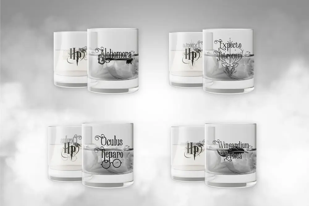 Harry Potter Pahare de cristal Set de 4 Vrăji poza produsului