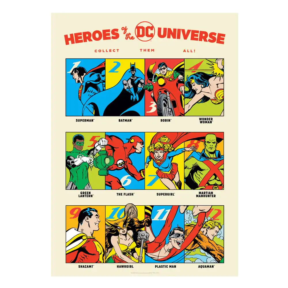 DC Comis Art Print 90th Anniversary Heroes Limited Edition 42 x 30 cm poza produsului