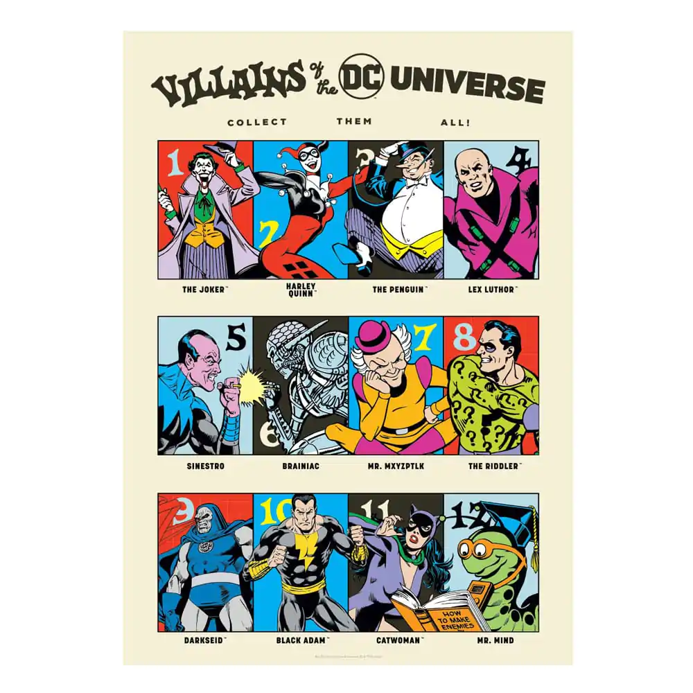 Imprimare artistică DC Comics 90th Anniversary Villains Ediție Limitată 42 x 30 cm poza produsului