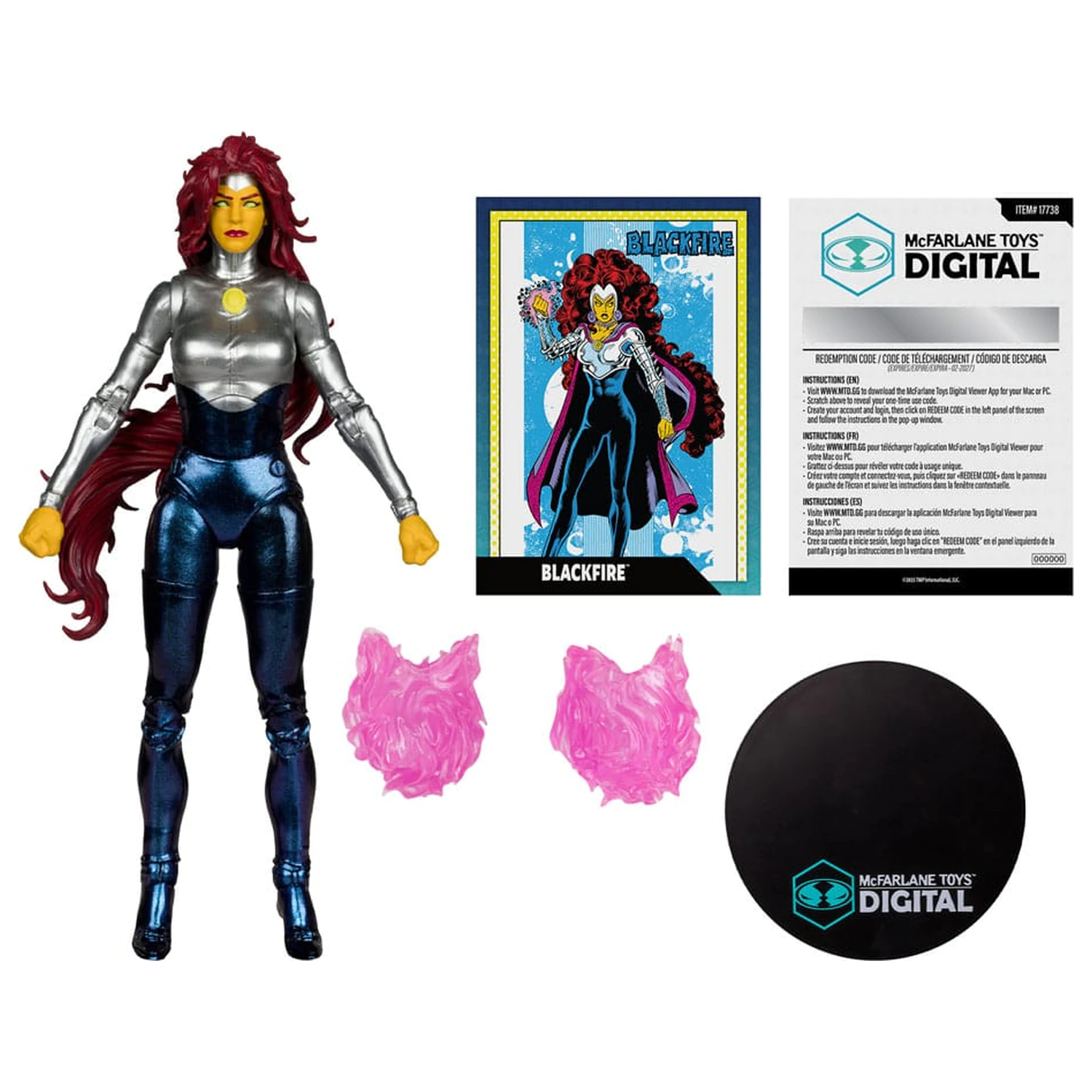 DC Direct McFarlane Toys Figurina de actiune Digitala Blackfire (The New Teen Titans) 18 cm poza produsului