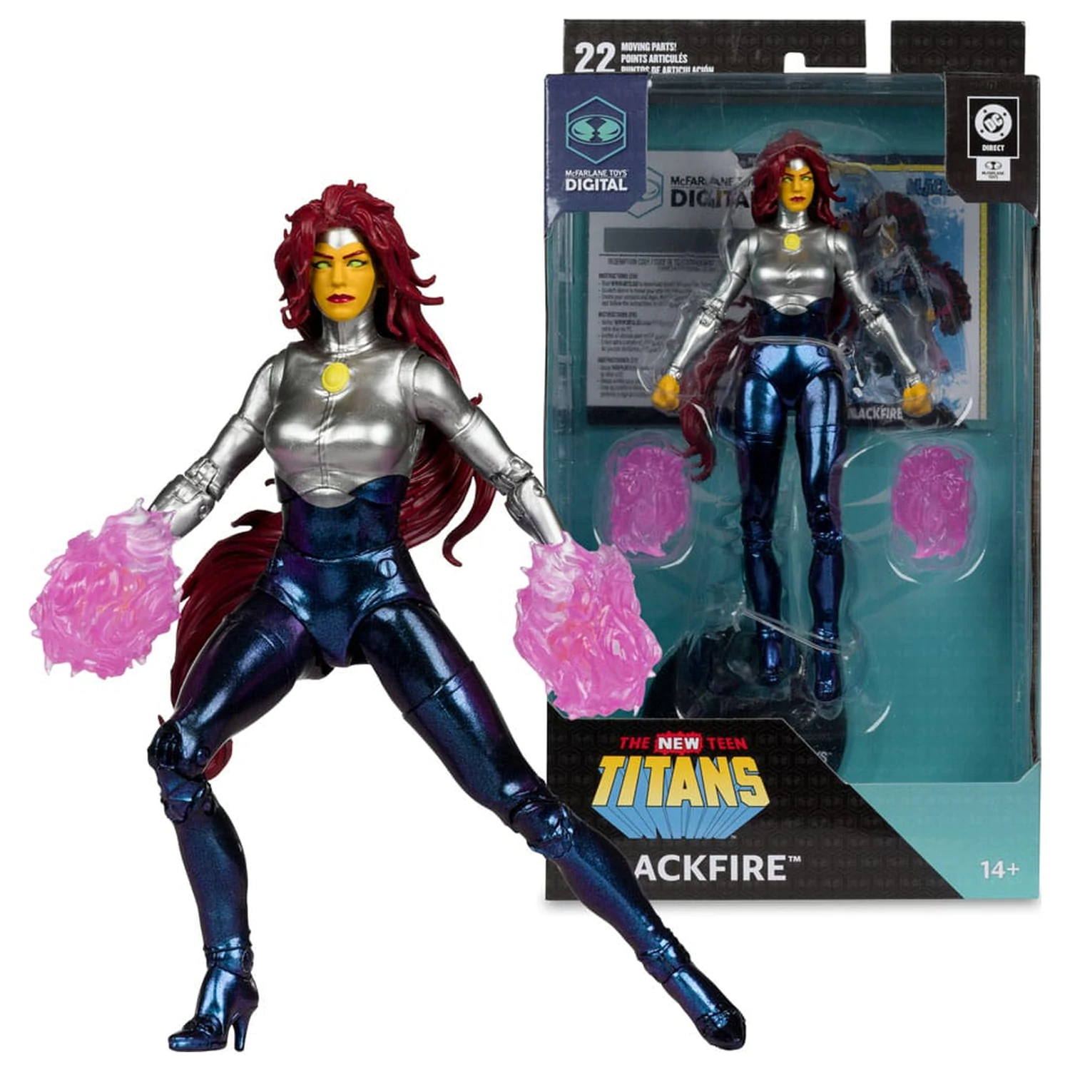 DC Direct McFarlane Toys Figurina de actiune Digitala Blackfire (The New Teen Titans) 18 cm poza produsului