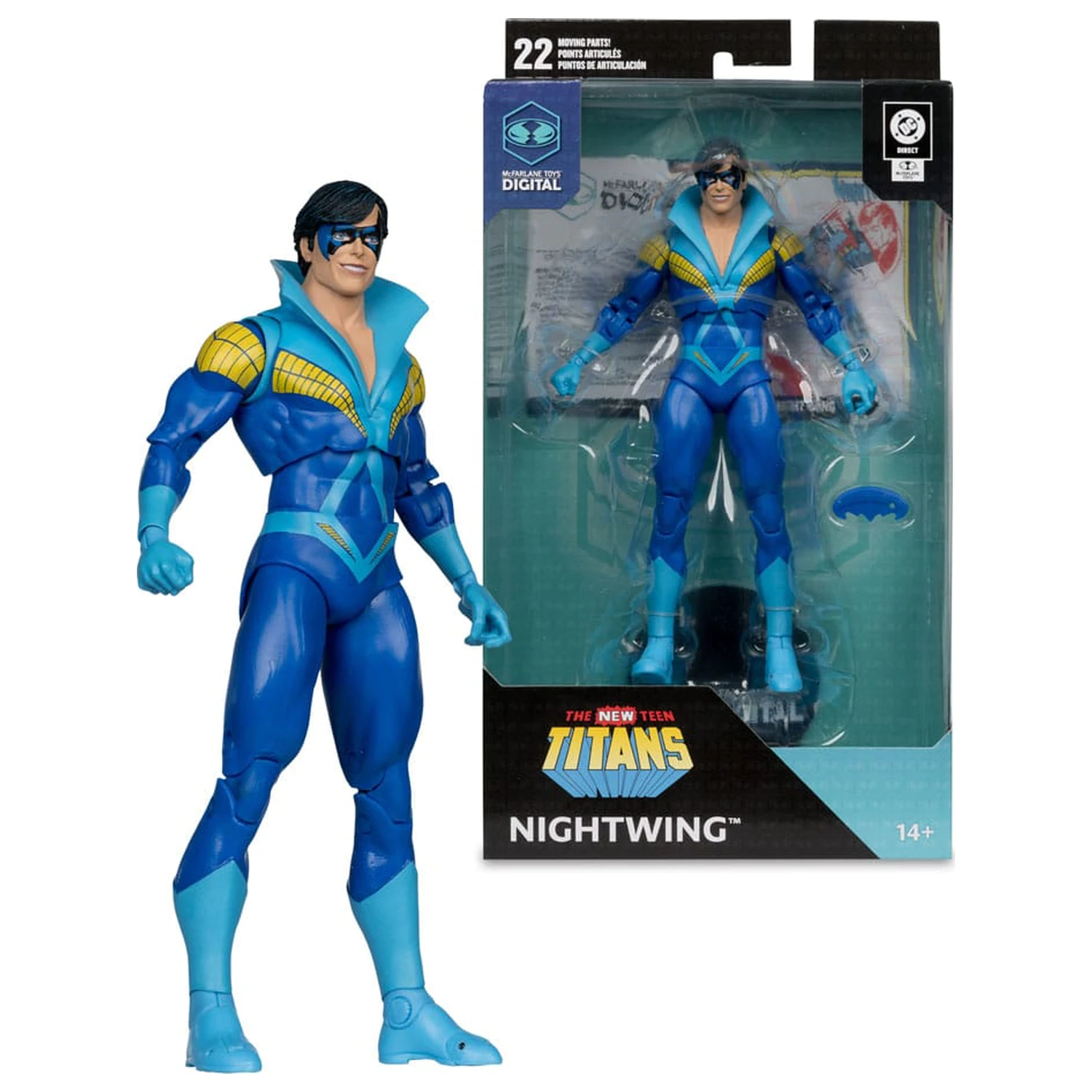 DC Direct McFarlane Toys Digital Figurina de Actiune Nightwing (Teen Titans) 18 cm poza produsului