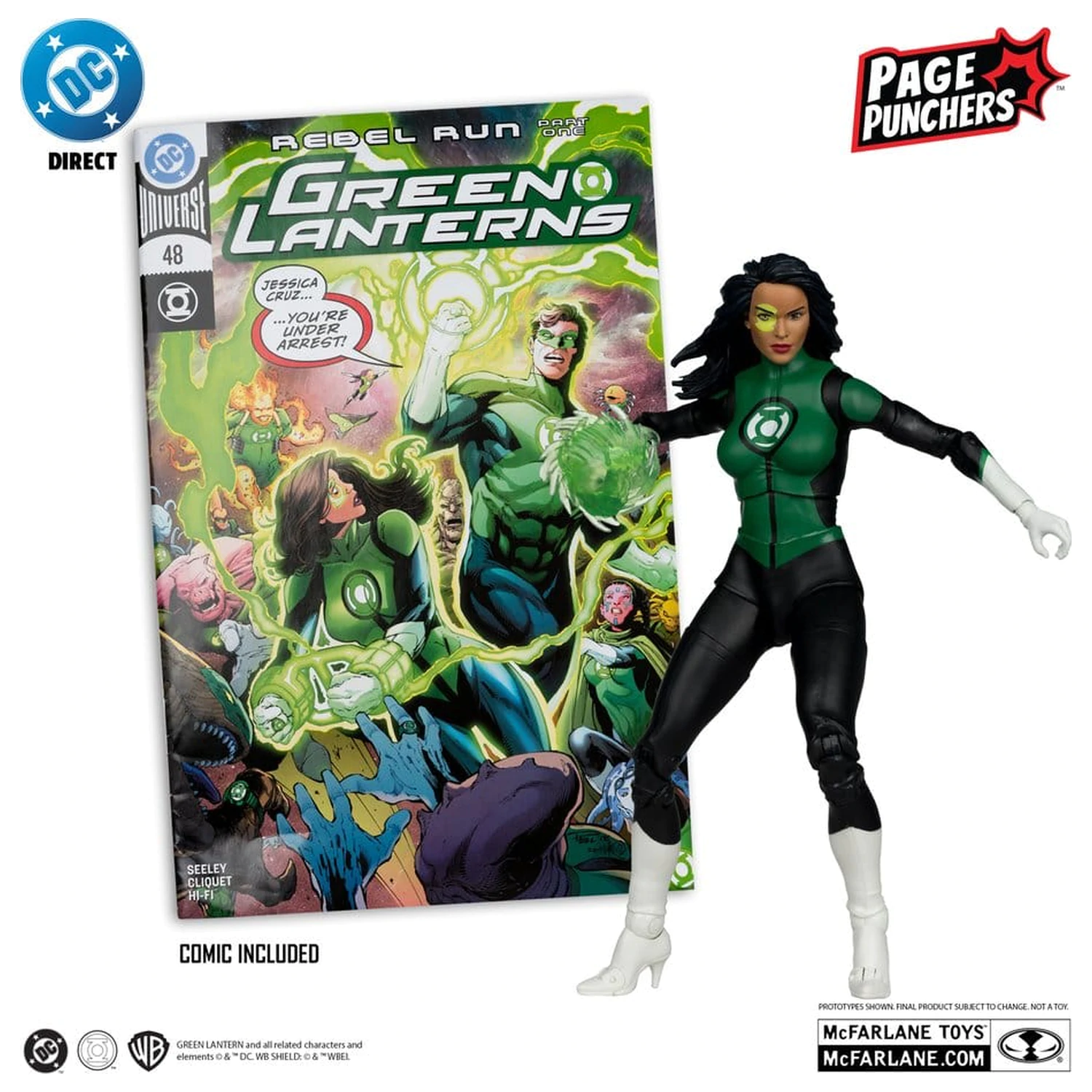 DC Direct Page Punchers figurina de actiune Jessica Cruz (Green Lanterns # 48) (Red Platinum Edition) 18 cm poza produsului