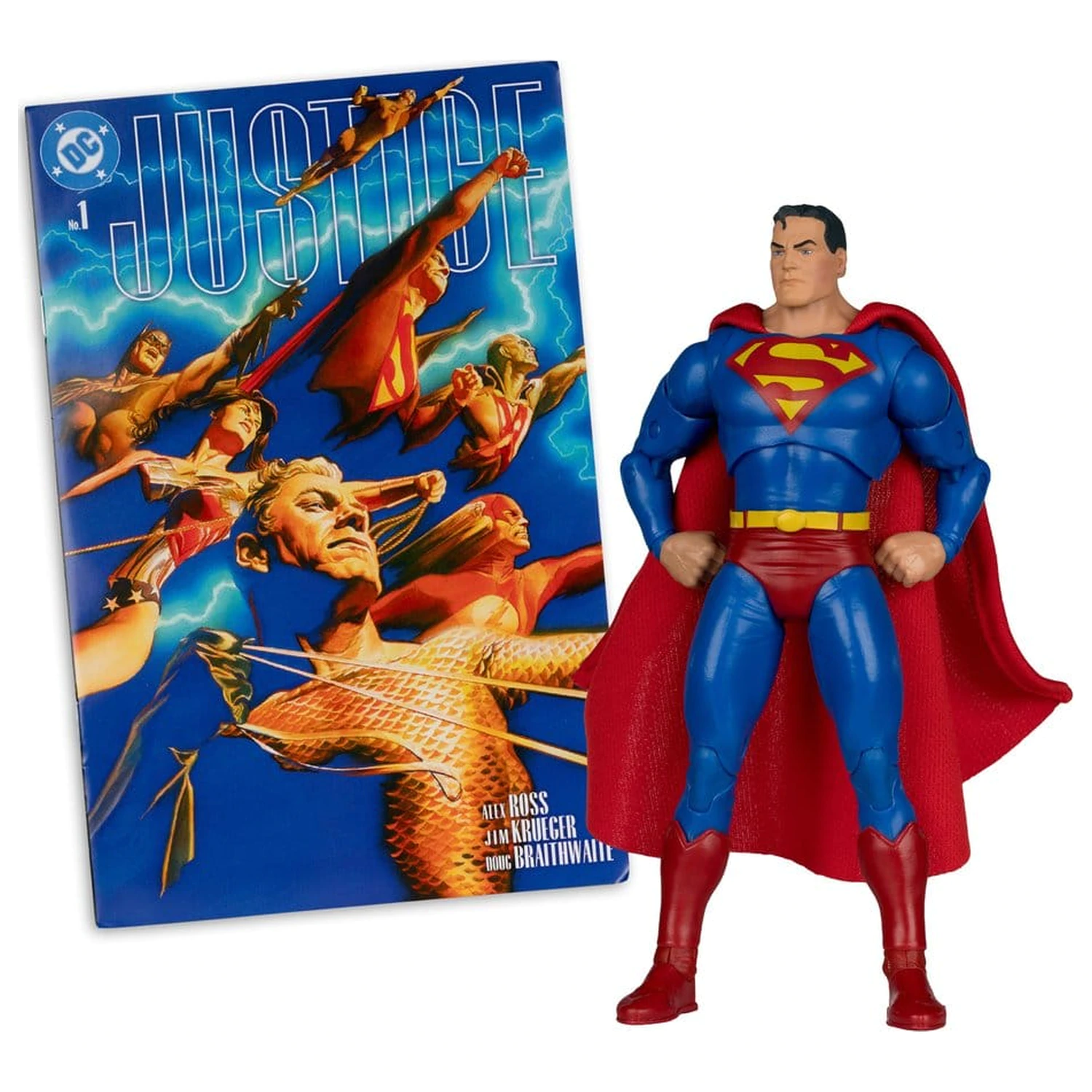 DC Direct Page Punchers Figurina de actiune Superman (Justice #1) (Red Platinum Edition) 19 cm poza produsului