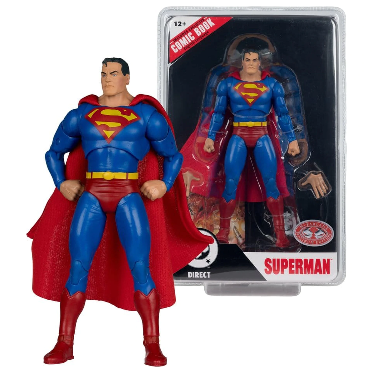 DC Direct Page Punchers Figurina de actiune Superman (Justice #1) (Red Platinum Edition) 19 cm poza produsului