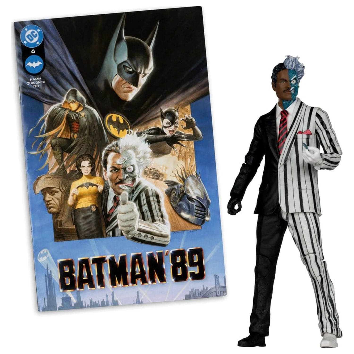DC Direct Page Punchers figurina de actiune Two-Face (Batman 89) (Red Platinum Edition) 19 cm poza produsului