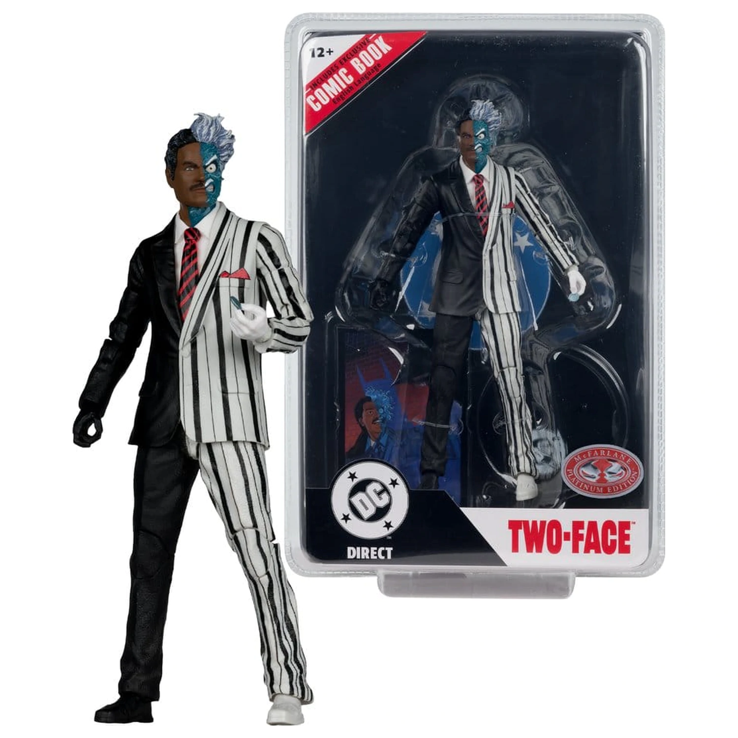 DC Direct Page Punchers figurina de actiune Two-Face (Batman 89) (Red Platinum Edition) 19 cm poza produsului
