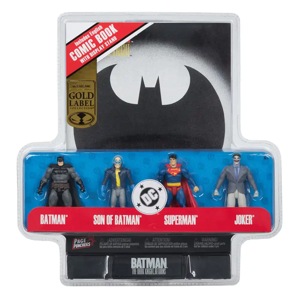 DC Direct Page Punchers Figurina de actiune Pachet de 4 Batman & Son of Batman & Superman & Joker 7 cm poza produsului