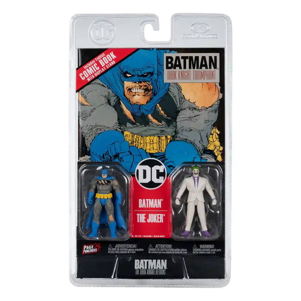 Set 2 figurine de acțiune DC Direct Page Punchers Batman & The Joker (Batman: The Dark Knight Returns) 8 cm poza produsului