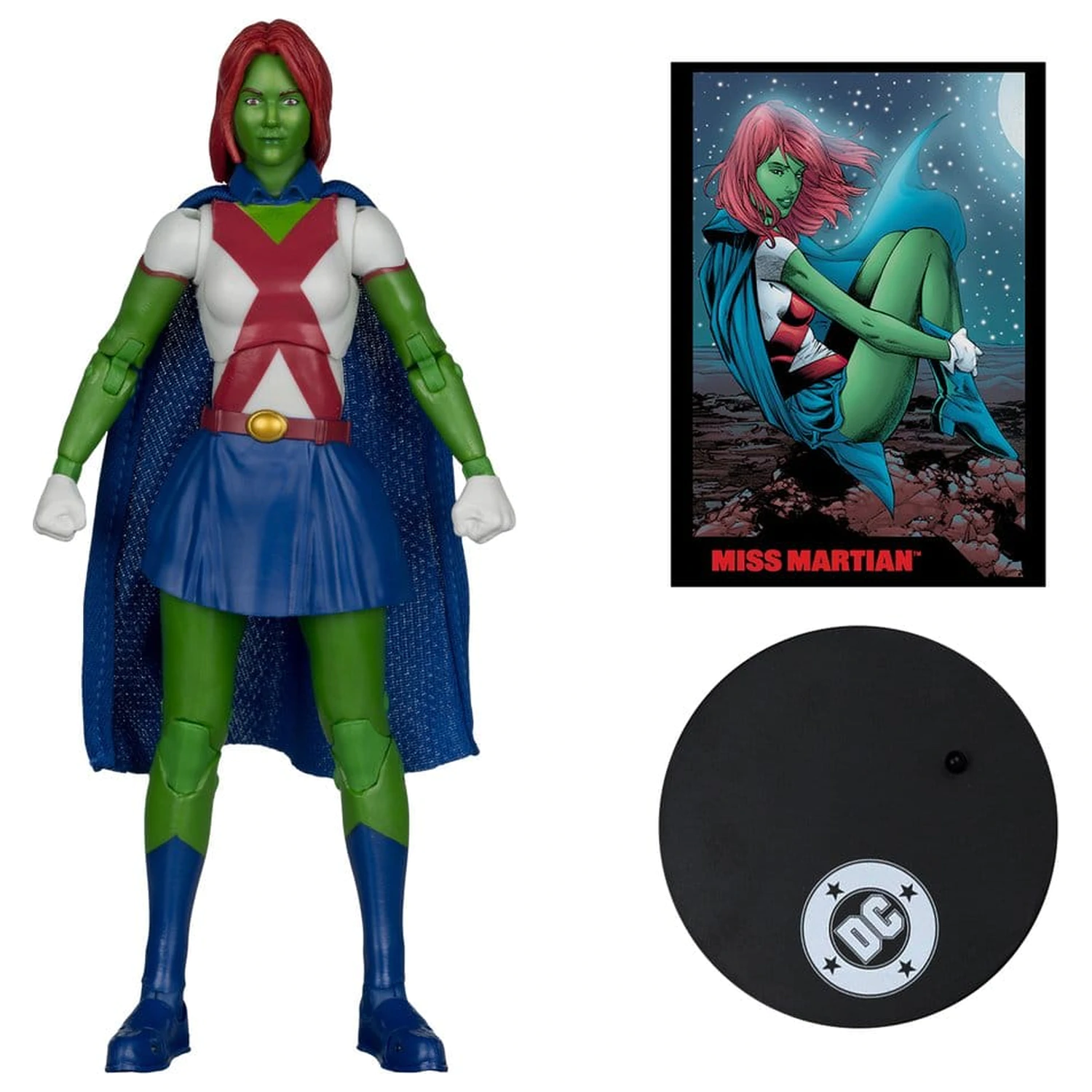DC Direct Page Punchers Figurina de actiune Miss Martian (Teen Titans #41) (Red Platinum Edition) 17 cm poza produsului