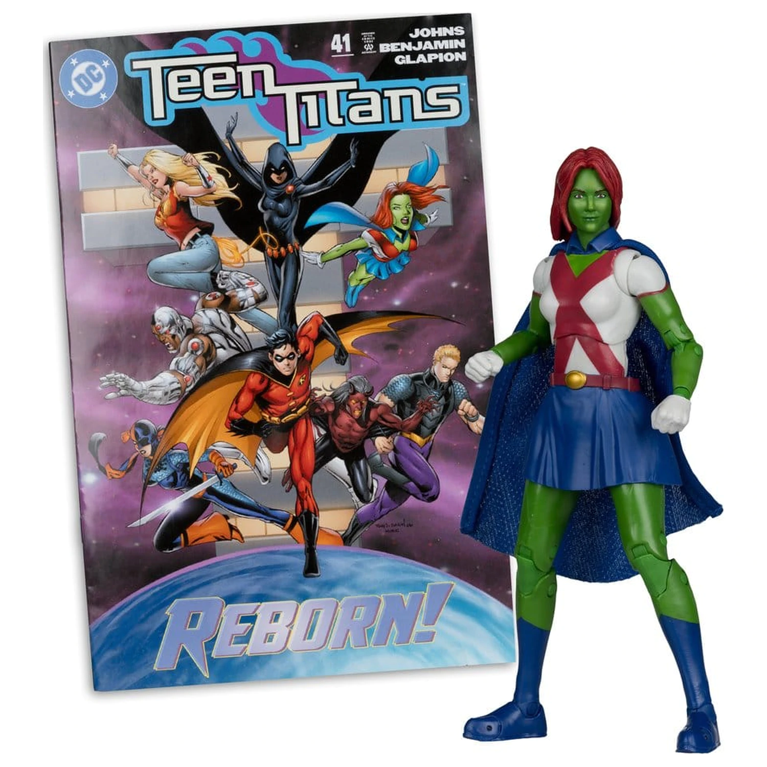 DC Direct Page Punchers Figurina de actiune Miss Martian (Teen Titans #41) (Red Platinum Edition) 17 cm poza produsului