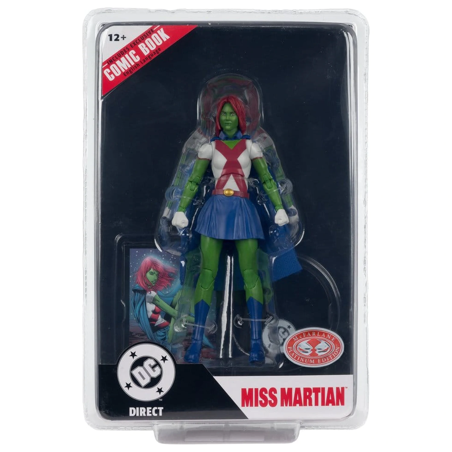 DC Direct Page Punchers Figurina de actiune Miss Martian (Teen Titans #41) (Red Platinum Edition) 17 cm poza produsului