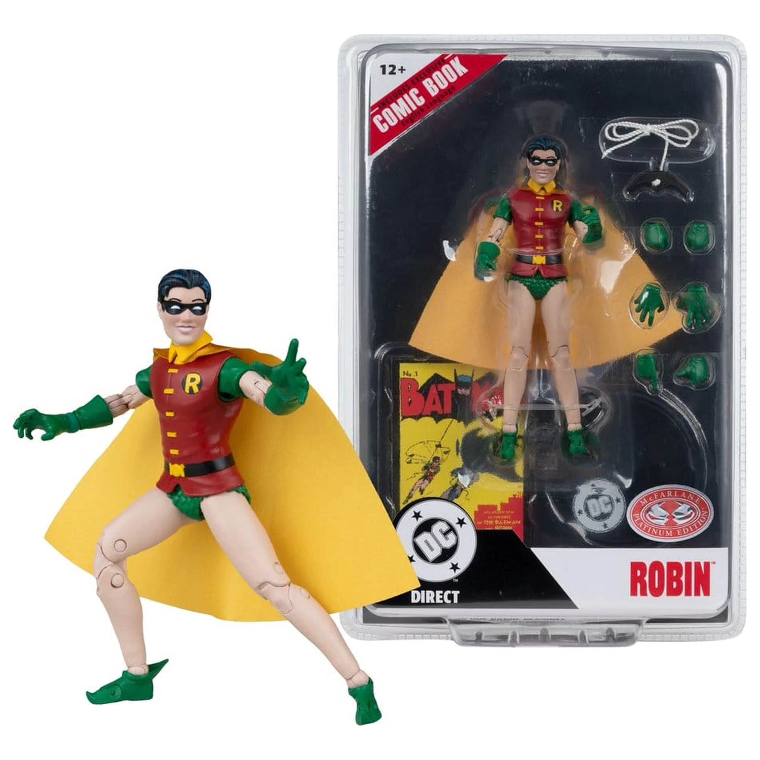 DC Direct Figurină de acțiune Page Punchers Robin Dick Grayson (Batman #1) (Red Platinum Edition) 14 cm poza produsului