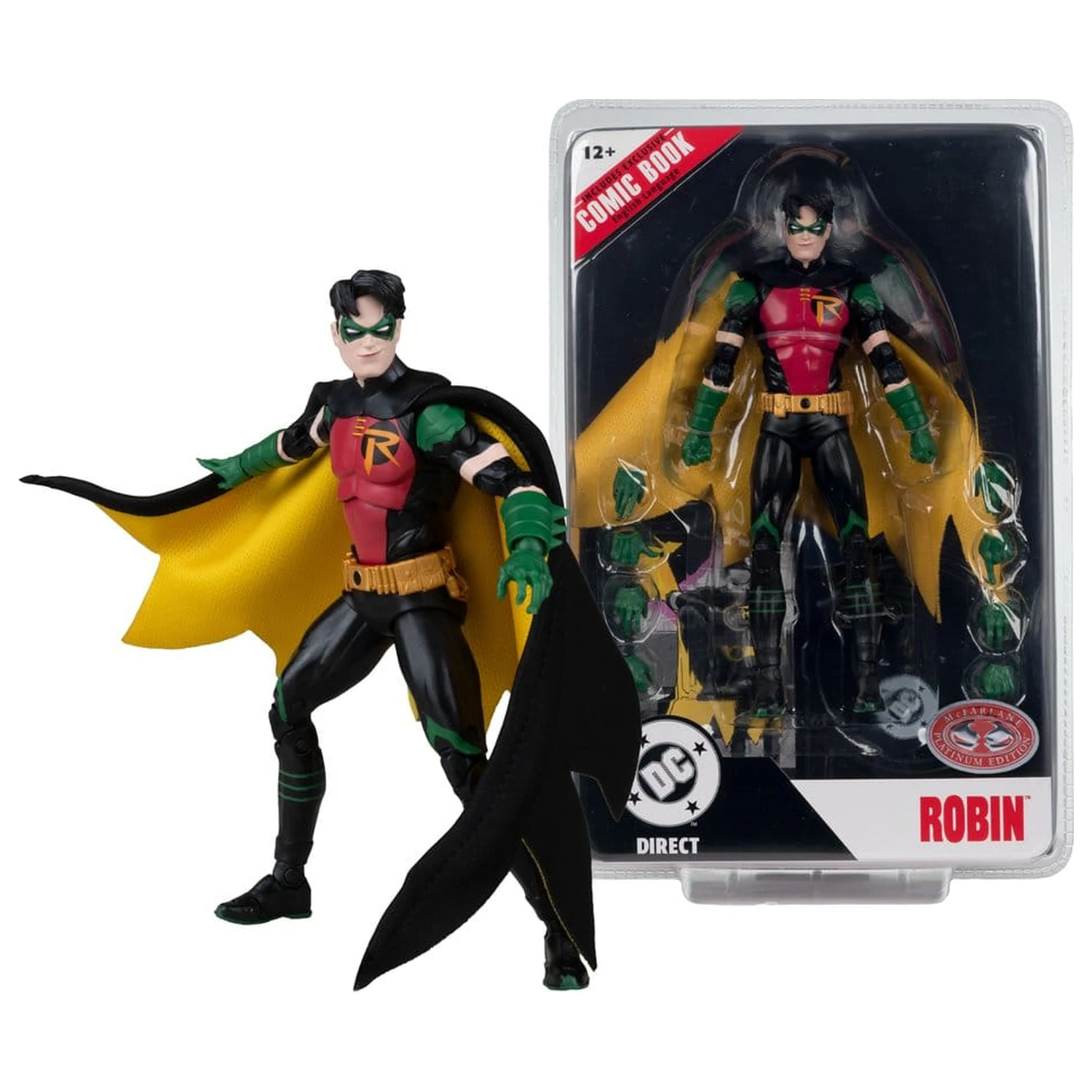 DC Direct Page Punchers Figurina de actiune Robin Tim Drake (Nightwing #81) (Red Platinum Edition) 18 cm poza produsului