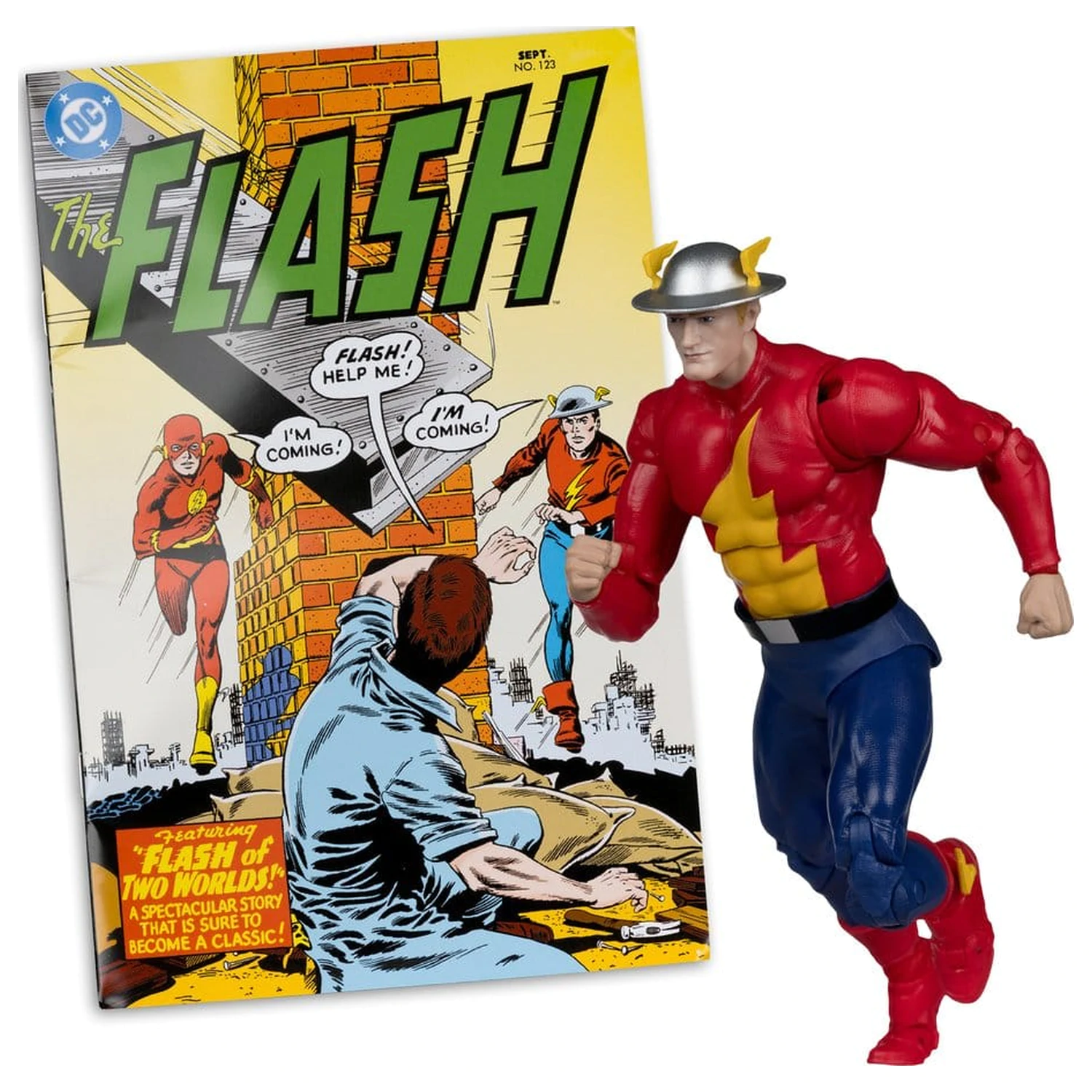DC Direct Page Punchers Figurina de acțiune The Flash Jay Garrick (The Flash #123) (Red Platinum Edition) 18 cm poza produsului