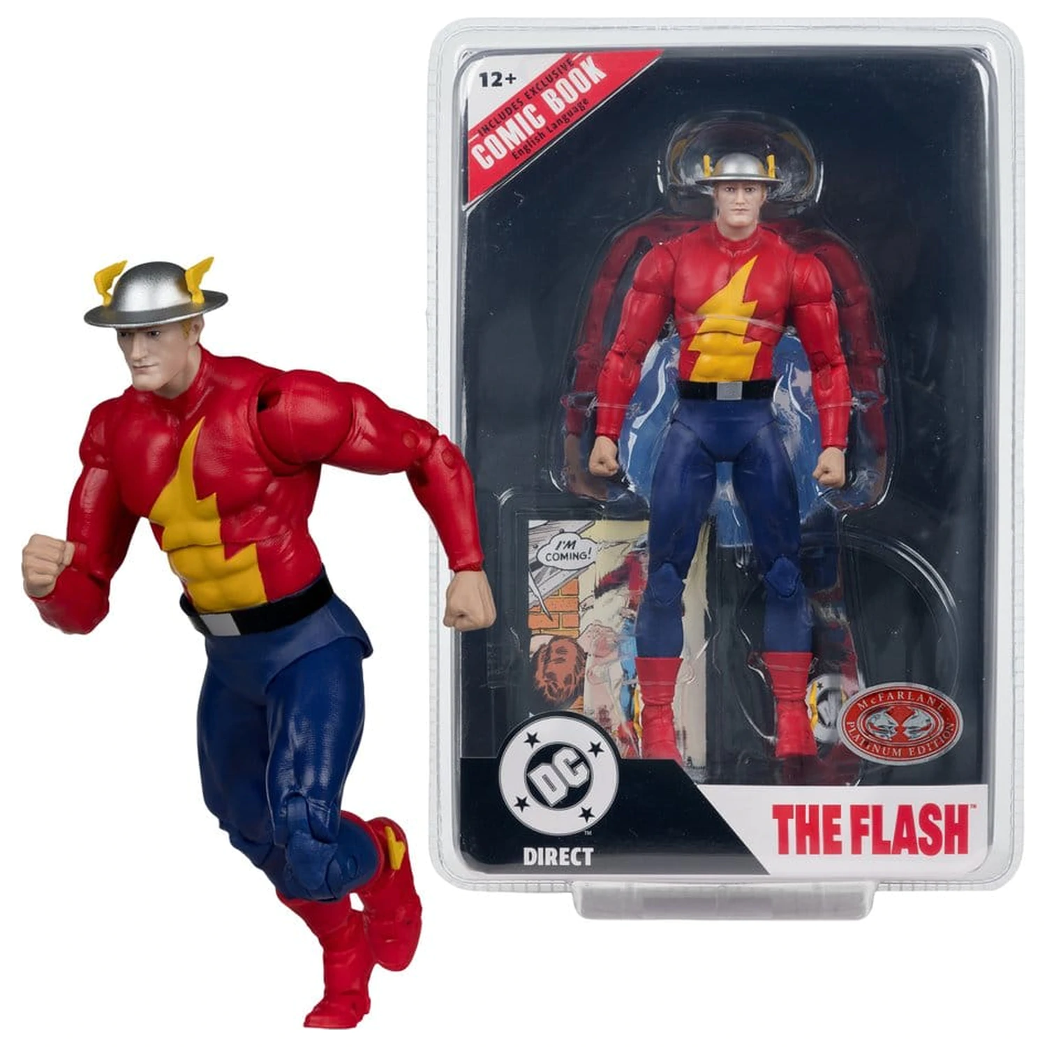 DC Direct Page Punchers Figurina de acțiune The Flash Jay Garrick (The Flash #123) (Red Platinum Edition) 18 cm poza produsului