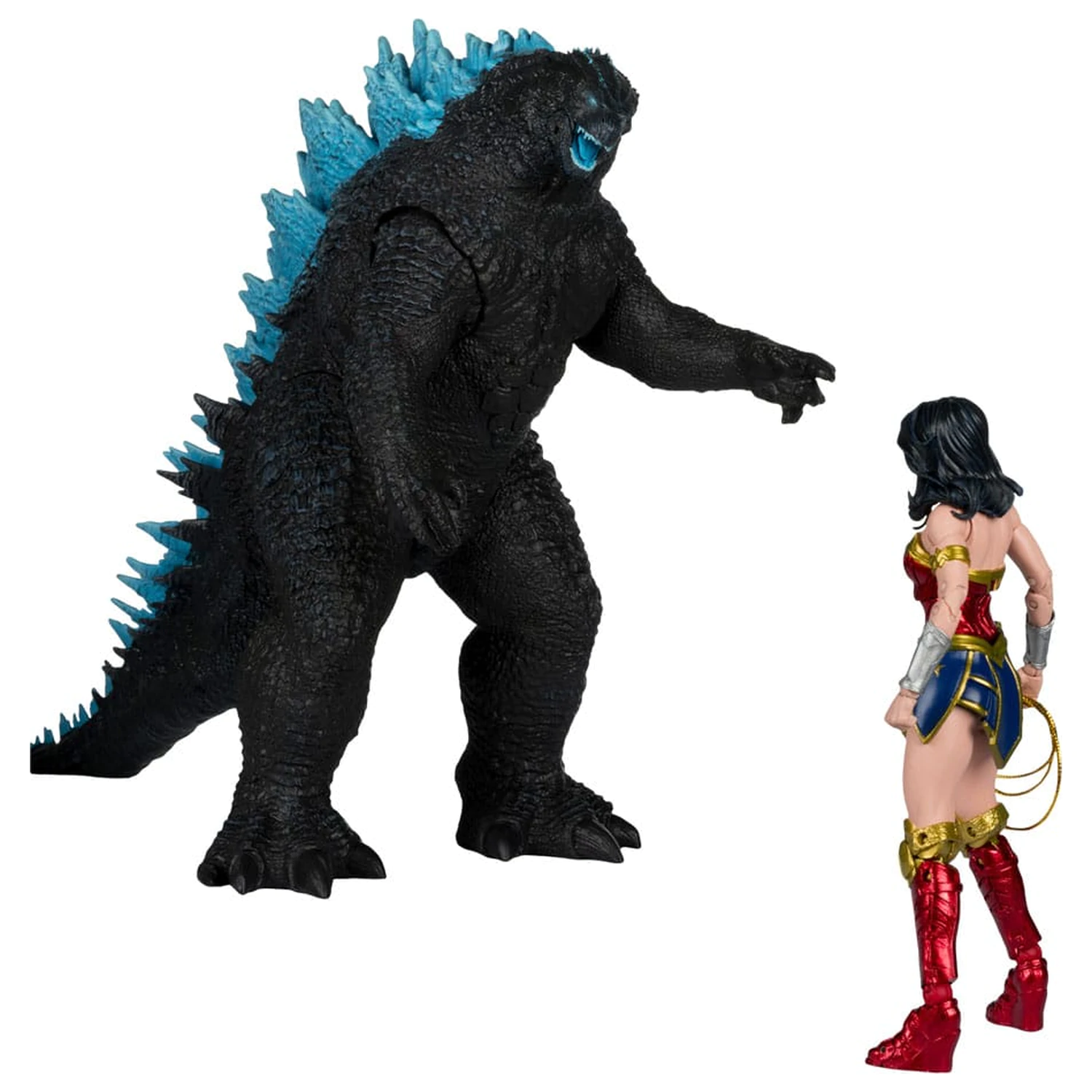 DC Justice League Monsterverse DC Multiverse Figurine de actiune pachet 2 Wonder Woman Vs. Atomic Blast Godzilla 18 cm poza produsului