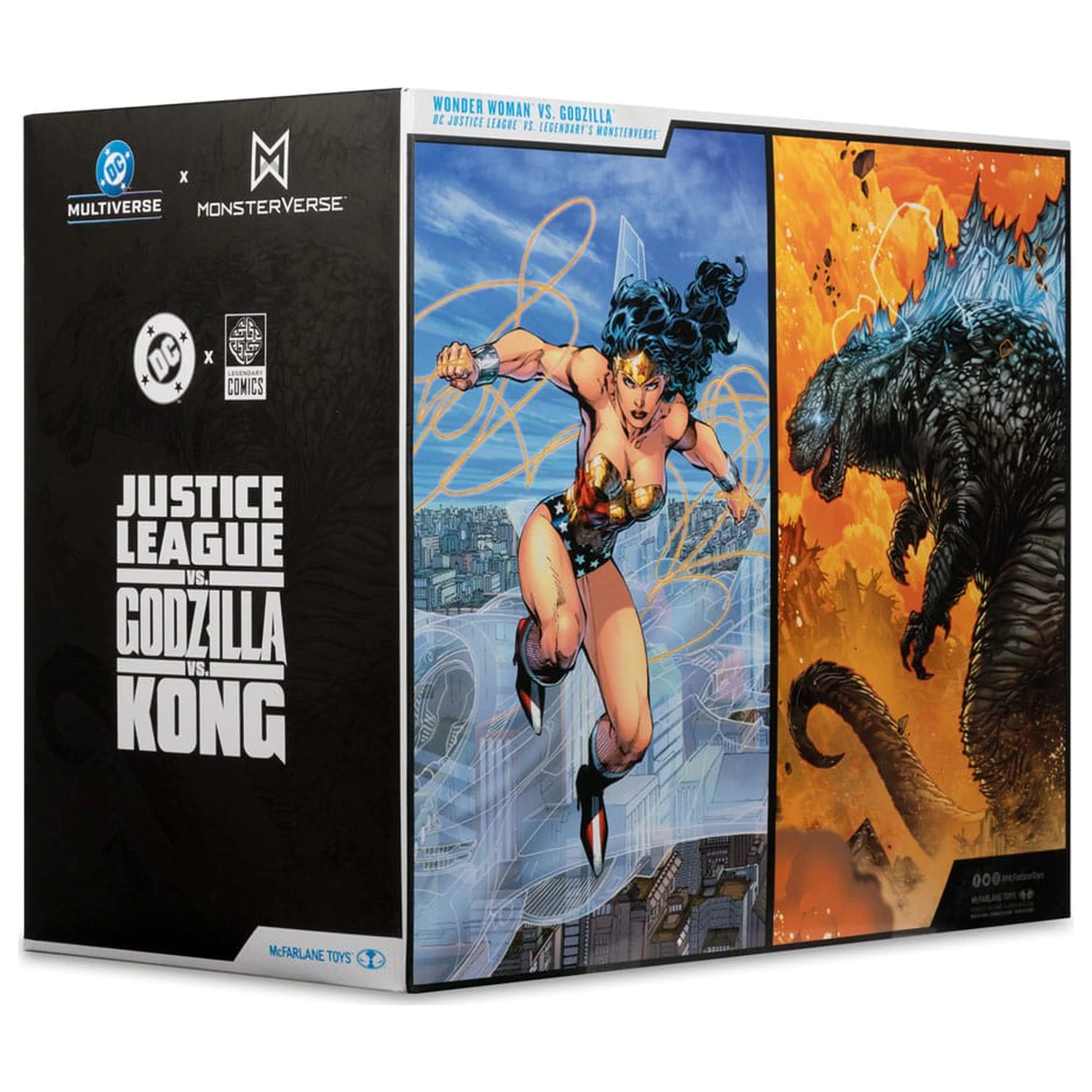 DC Justice League Monsterverse DC Multiverse Figurine de actiune pachet 2 Wonder Woman Vs. Atomic Blast Godzilla 18 cm poza produsului