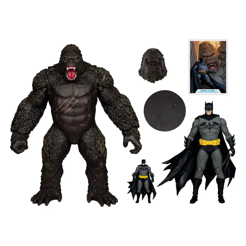 Figurine de acțiune DC Justice League Monsterverse DC Multiverse Pachet de 2 Batman & Kong 29 cm poza produsului