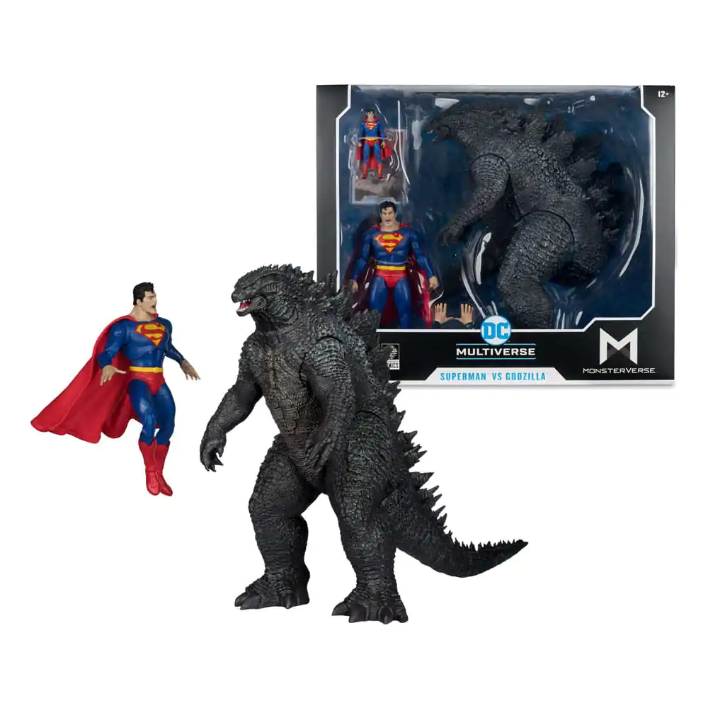 Figurine de acțiune DC Justice League Monsterverse DC Multiverse 2-Pack Superman Vs. Godzilla 30 cm poza produsului