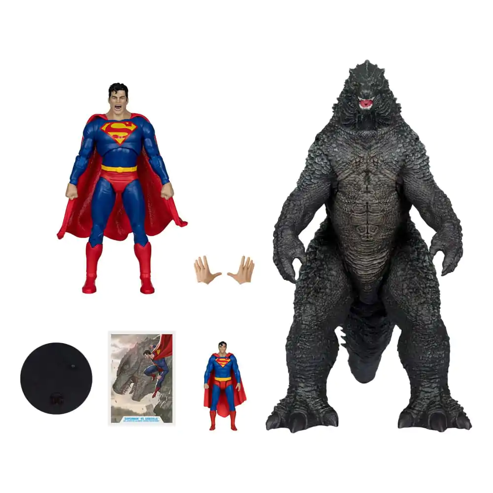 Figurine de acțiune DC Justice League Monsterverse DC Multiverse 2-Pack Superman Vs. Godzilla 30 cm poza produsului