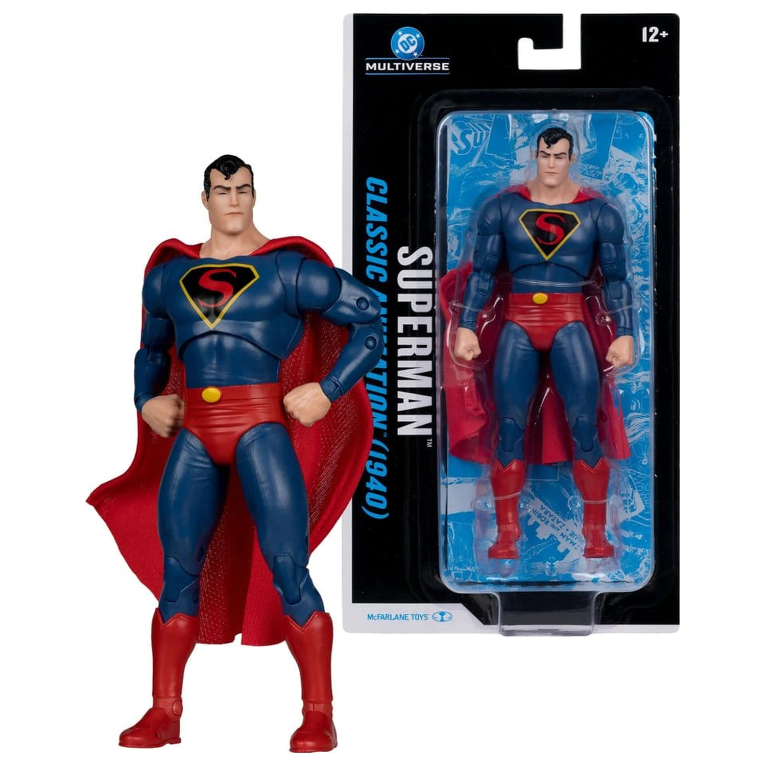 Figurina de actiune DC Multiverse Superman (Classic Animation 1940) 19 cm poza produsului