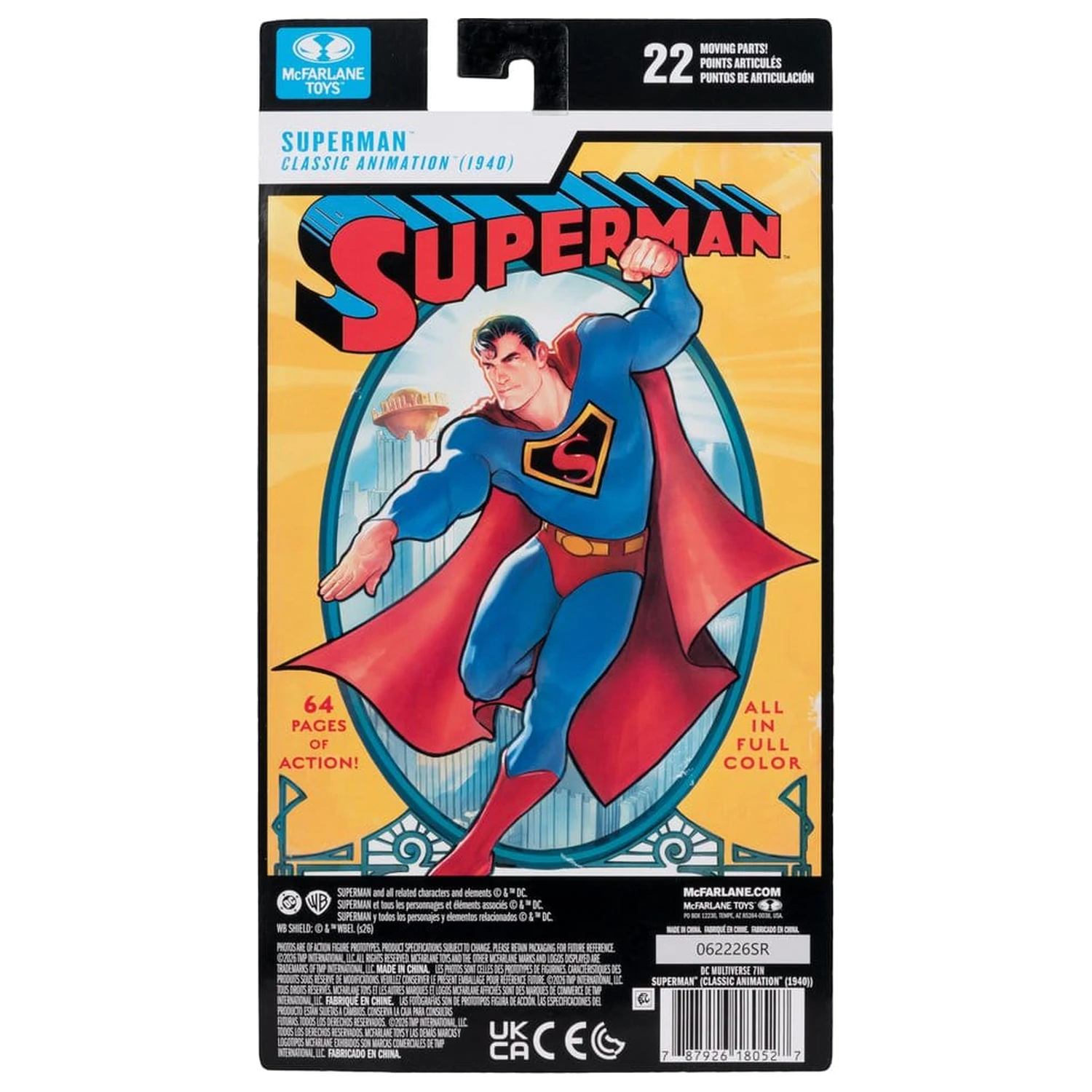 Figurina de actiune DC Multiverse Superman (Classic Animation 1940) 19 cm poza produsului