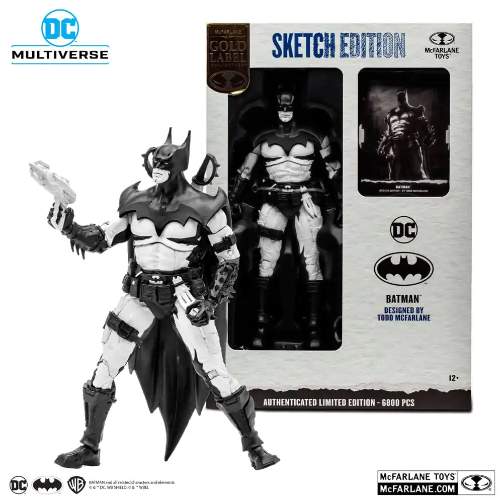 Figurină de acțiune DC Multiverse Batman by Todd McFarlane Sketch Edition (Gold Label) 18 cm poza produsului