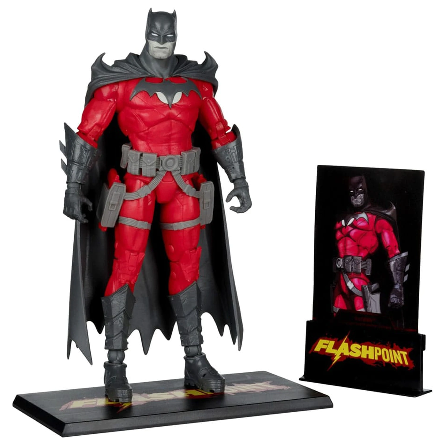 Figurina DC Multiverse Action Figure Batman (Flashpoint) (Black & White Accent Edition) (Gold Label) 18 cm poza produsului